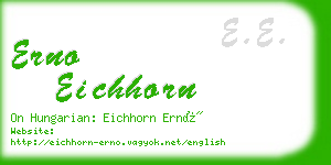 erno eichhorn business card
